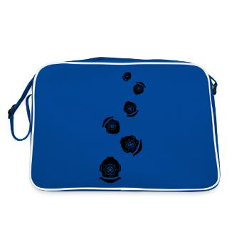Apnea diving symbol - Retro Bag - blue/white - Back