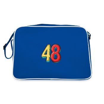 48 Symbole numérique - Sac Retro - bleu/blanc - Dos