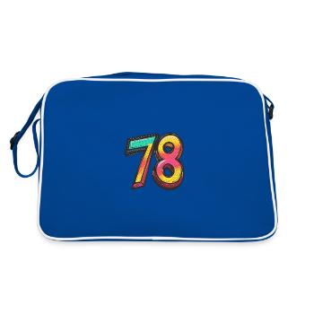 78 Number Symbol - Retro Bag - blue/white - Back