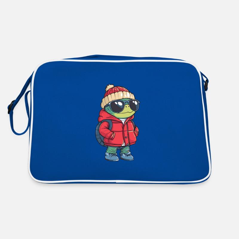 Tortue Bande dessinée cool Sac Retro