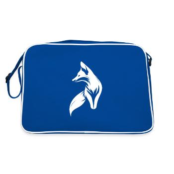 Mignon mignon Fox Portrait Style de tatouage - Sac Retro - bleu/blanc - Dos