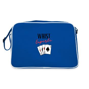 Whist Experte - Retro Tasche - Blau/Weiß - Hinten