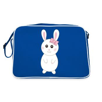 Lapinette cute lapin blanc - Sac Retro - bleu/blanc - Dos