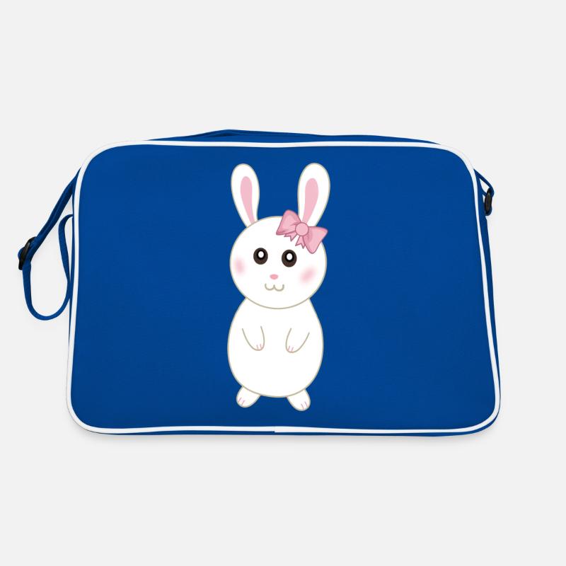Rabbitette cute white rabbit Retro Bag