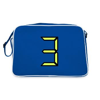 3 ANS. 3e ANNIVERSAIRE. ANNIVERSAIRE 3 ANS. 3 - Sac Retro - bleu/blanc - Dos