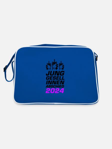 Bachelorette Party 2024 Unicorn - Retro Bag - blue/white - Back