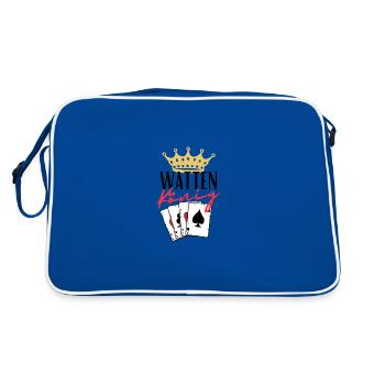 Watten König - Retro Tasche - Blau/Weiß - Hinten