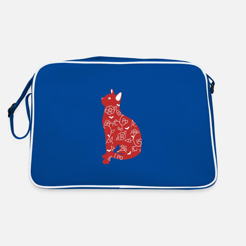 Rote Katze Chinoiserien Retro Tasche