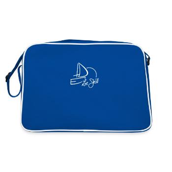 Le Skoll Logo Blanc - Sac Retro - bleu/blanc - Dos
