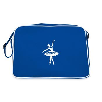 Ballerine sur pointes pour les amateurs de danse - Sac Retro - bleu/blanc - Dos