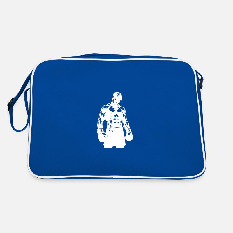 Boxer with gloves in concentrated posture Retro Bag