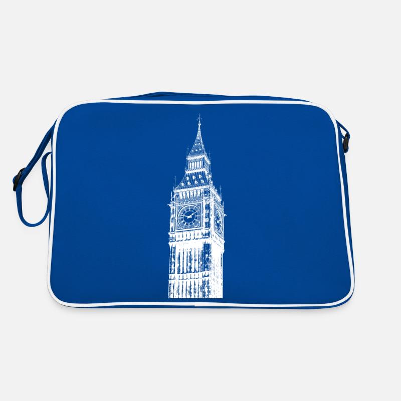 BIG BEN MONUMENTS ANGLETERRE LONDRES STENCIL Sac Retro