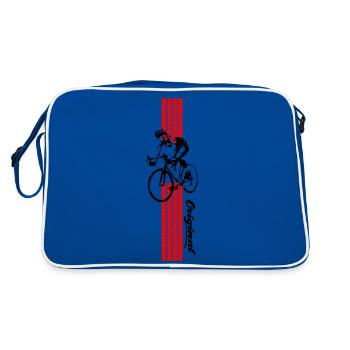 Vélo de course Vélo Rétro Design - Sac Retro - bleu/blanc - Dos
