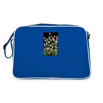 Flower meadow - Retro Bag - blue/white - Back