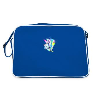 wolves - Retro Bag - blue/white - Back