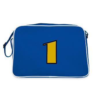 1. 1 AN. 1er ANNIVERSAIRE. ANNIVERSAIRE 1 AN. UN - Sac Retro - bleu/blanc - Dos