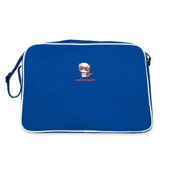 BAMBOO BLASTER - Retro Bag - blue/white - Back