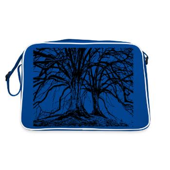 Trees - Retro Bag - blue/white - Back
