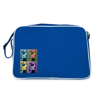 Chien Pop Art - Sac Retro - bleu/blanc - Dos