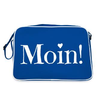 Moin! North German Welcome - Retro Bag - blue/white - Back