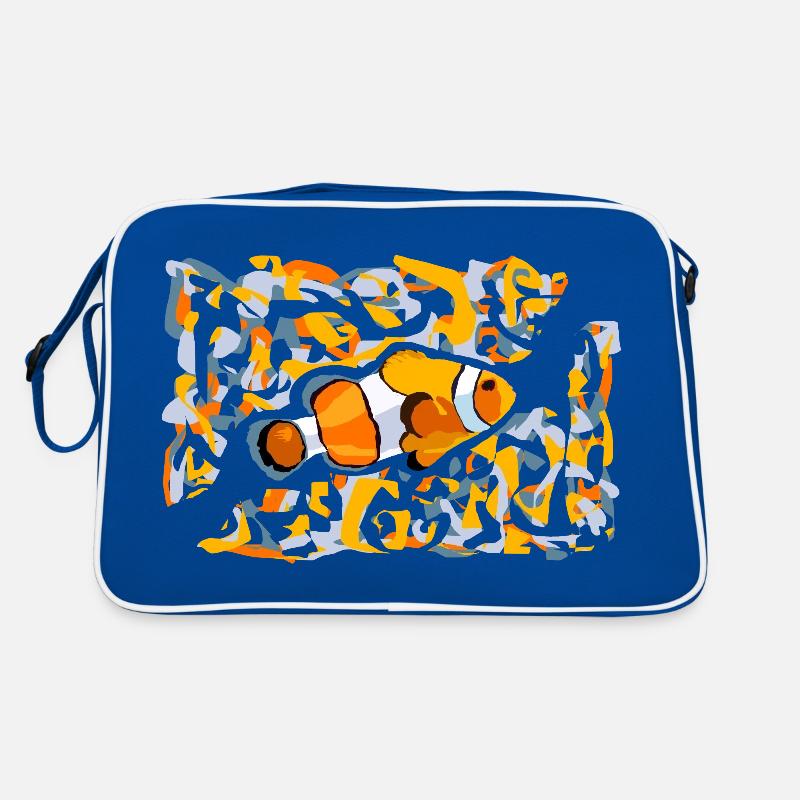 Clownfisch nemo bottom océean orange gelb Retro Tasche