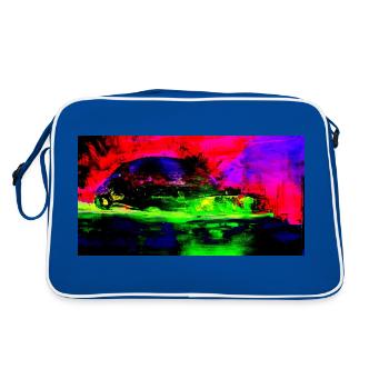 Neon Abstrait Retro Car Design Coop Artiste BiBi - Sac Retro - bleu/blanc - Dos