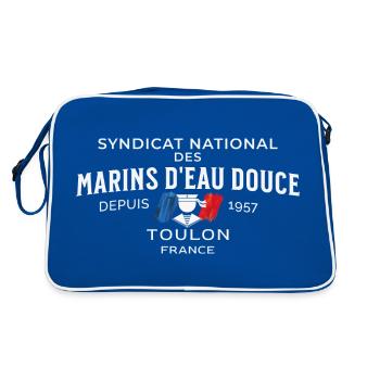 Syndicat national des marins d eau douce 1 - Sac Retro - bleu/blanc - Dos