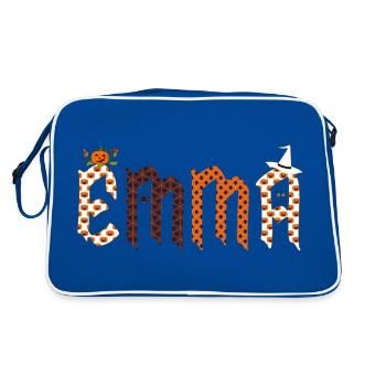 Emma nom prénom - Sac Retro - bleu/blanc - Dos