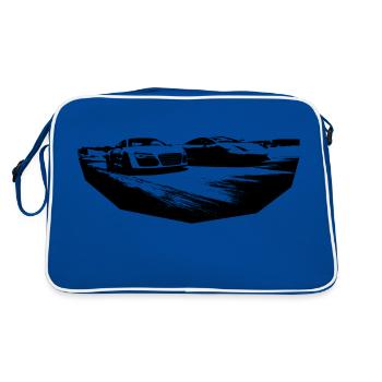 Supersportwagen - Retro Tasche - Blau/Weiß - Hinten