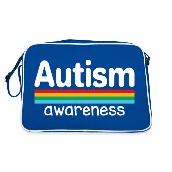 Arc-en-ciel de sensibilisation à l’autisme - Sac Retro - bleu/blanc - Dos