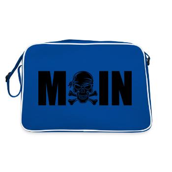 MOIN TOTENKOPF Bienvenue Allemagne du Nord - Sac Retro - bleu/blanc - Dos