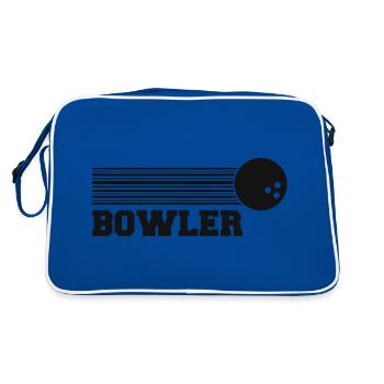 Bowler Bowling League Bowlers - Sac Retro - bleu/blanc - Dos