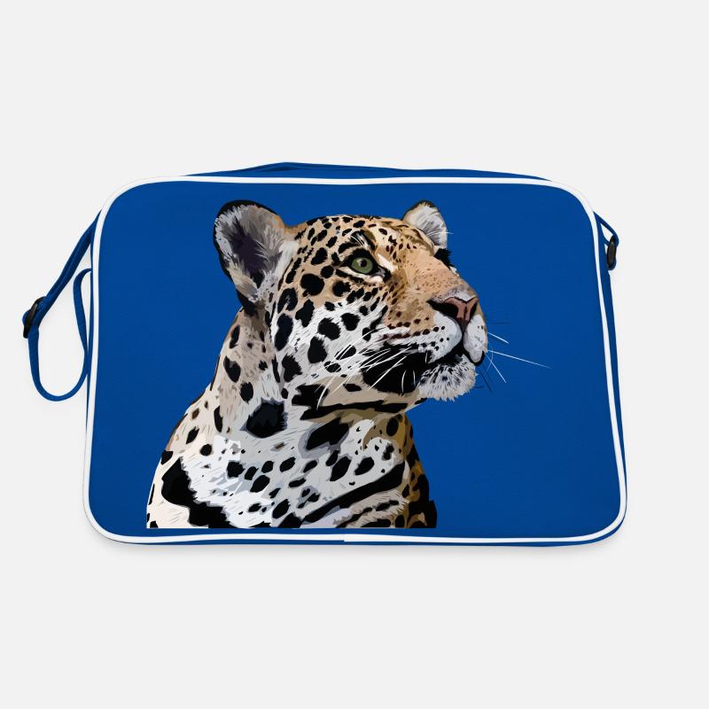 Jaguar - Retro Tasche - Blau/Weiß