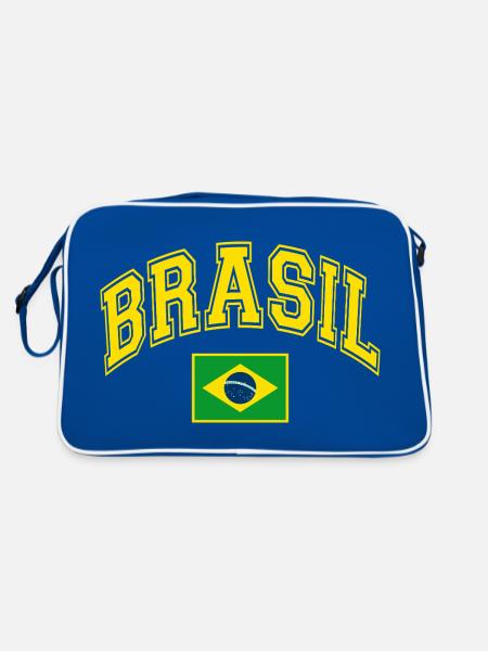 Brazil Flag - Retro Bag - blue/white - Back