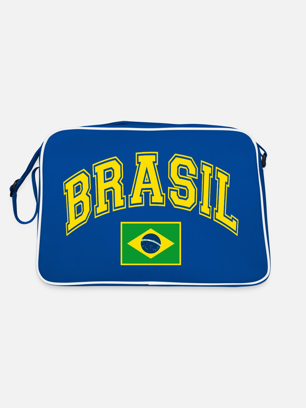 Brazil Flag - Retro Bag - blue/white - Back