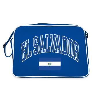 El Salvador - Retro Tasche - Blau/Weiß - Hinten