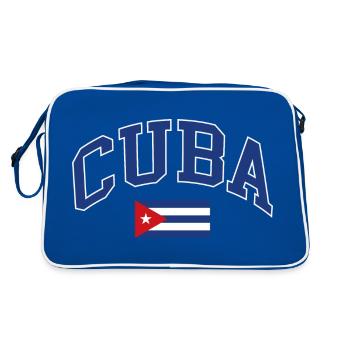 Cuba - Retro Tasche - Blau/Weiß - Hinten