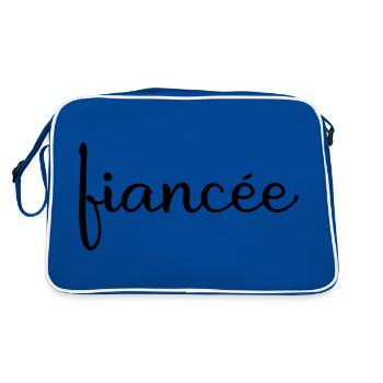 Fiancée Fiancée Fiançailles Mariage Lune de Miel - Sac Retro - bleu/blanc - Dos