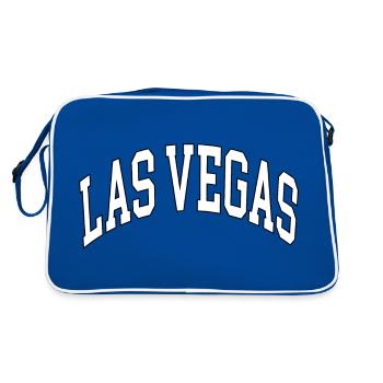 Las Vegas - Retro Tasche - Blau/Weiß - Hinten