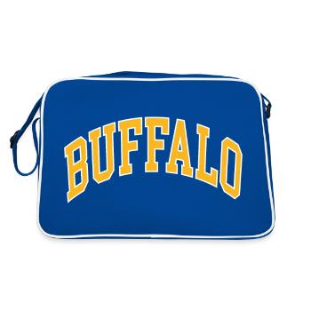 Buffalo - Retro Tasche - Blau/Weiß - Hinten