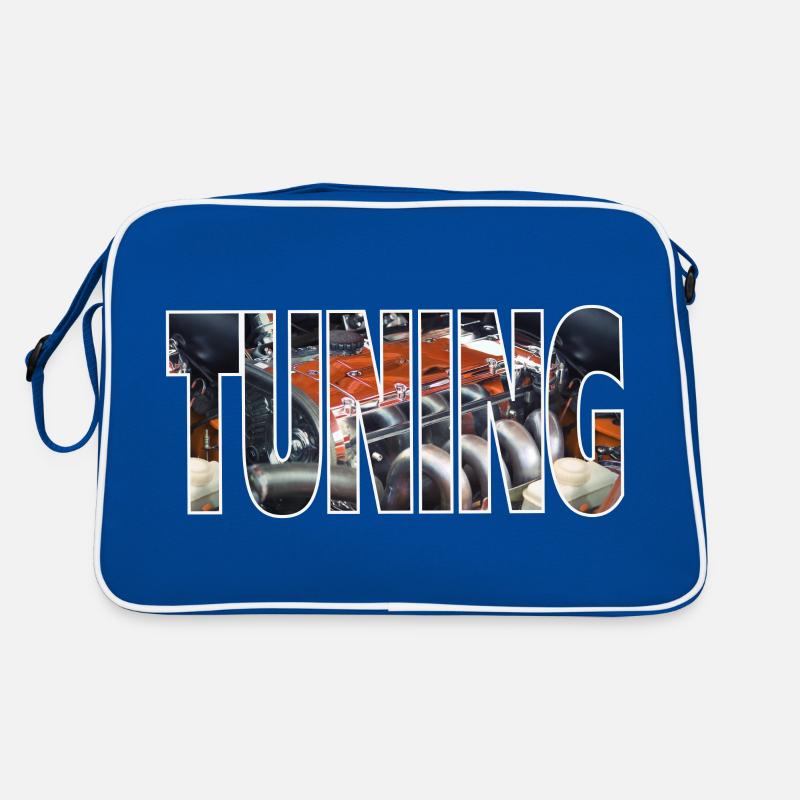 Tuning - Retro Tasche - Blau/Weiß