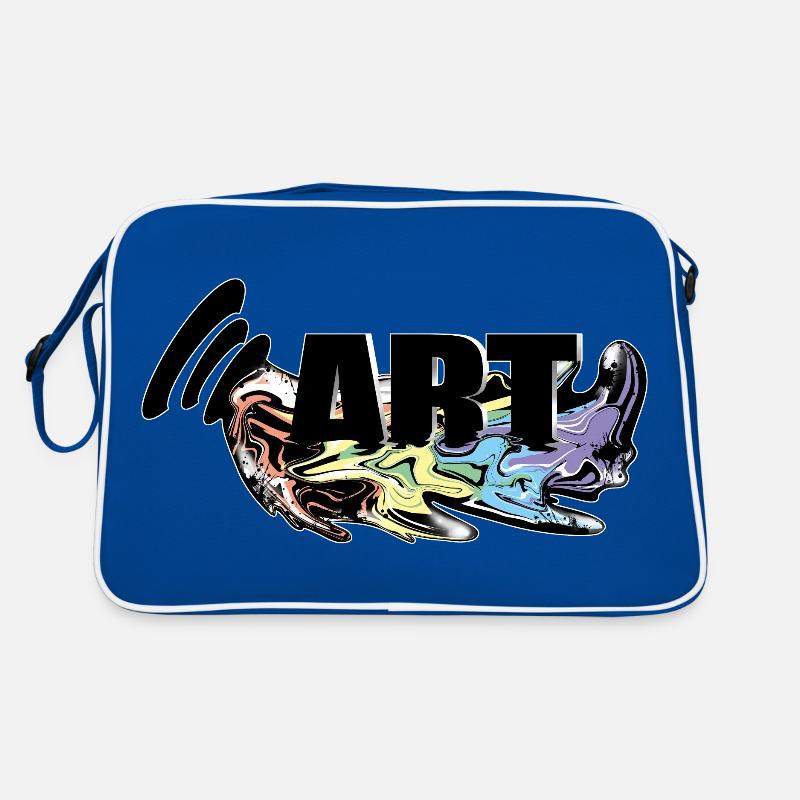Kunst tropfender Farbe Lack Regenbogen Retro Tasche