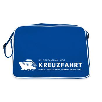 KREUZFAHRT bin dann weg - Retro Tasche - Blau/Weiß - Hinten