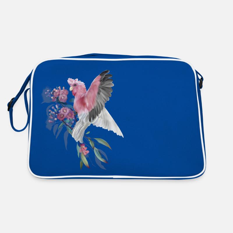 Galah on the eucalyptus flower - Retro Bag - blue/white