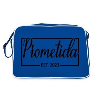 Prometida Est. 2023 Fiancée Fiancée Mariage - Sac Retro - bleu/blanc - Dos