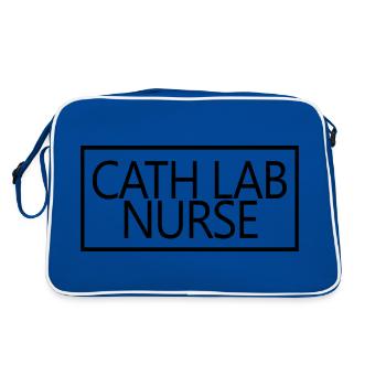 Une infirmière de laboratoire de cathétérisme fière d’être étudiante diplômée en sciences infirmières - Sac Retro - bleu/blanc - Dos