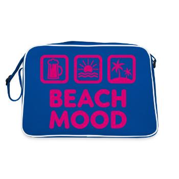 Beach Mood Summer Sun Sea Beer - Retro Bag - blue/white - Back