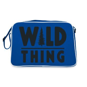 Wild Thing Wald Abenteuer - Retro Tasche - Blau/Weiß - Hinten