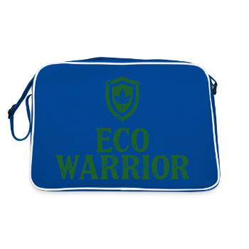 Eco Warrior Naturschutz Umweltschutz - Retro Tasche - Blau/Weiß - Hinten