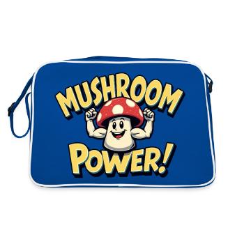 Mushroom Power Funny Strength Sports Mushroom - Sac Retro - bleu/blanc - Dos